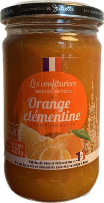 Confiture Extra Artisanale ORANGE CLEMENTINE 320g