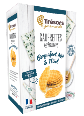 Gaufrettes Apéritives Pur Beurre ROQUEFORT MIEL 60g